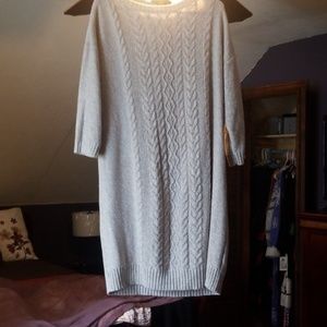 Cable knit sweater dress